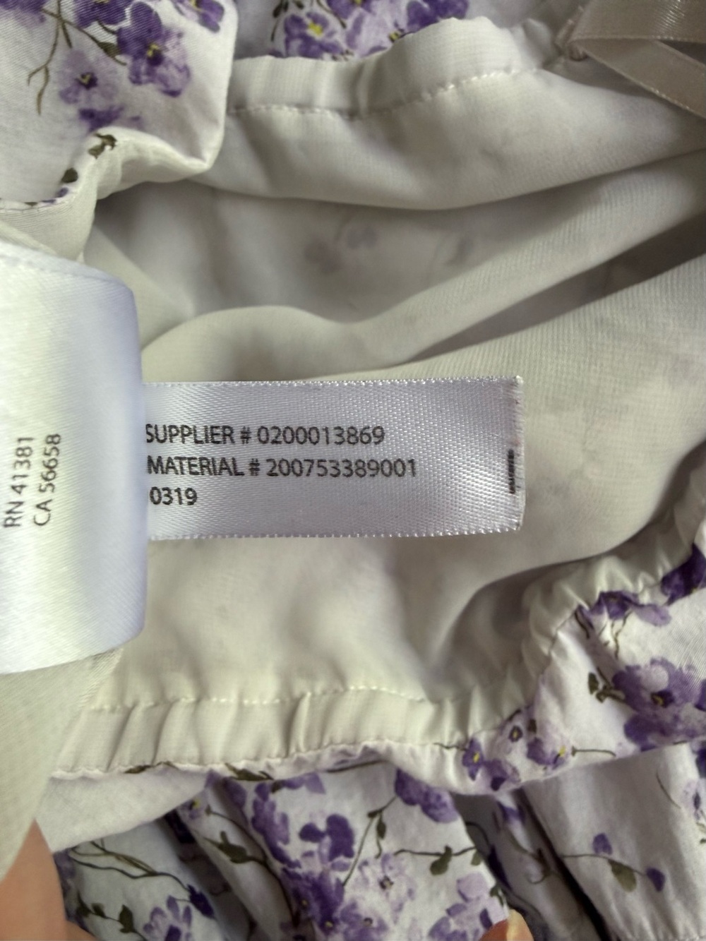 LAUREN RALPH LAUREN White Purple Floral Peasant Tiered Cotton Cottagecore Skirt - Picture 5 of 12